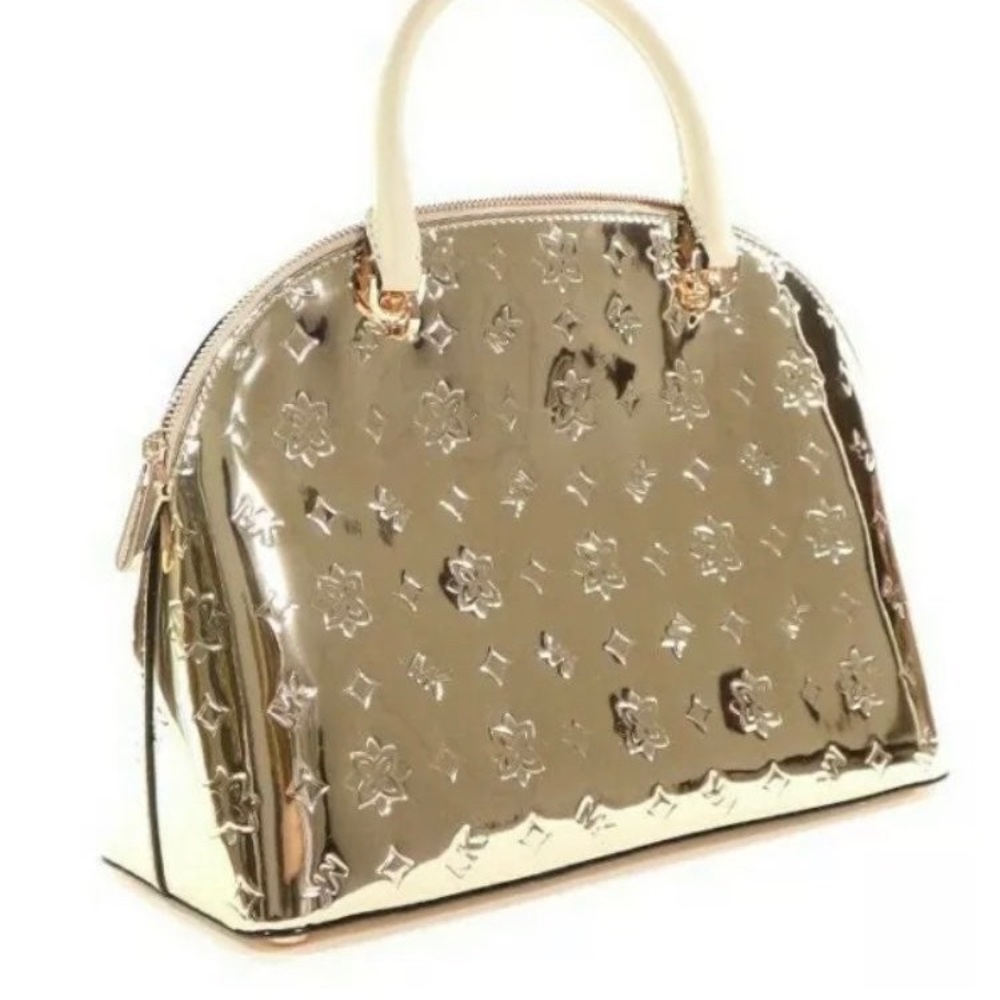 Michael Kors Emmy Gold Medium Satchel w/ wallet